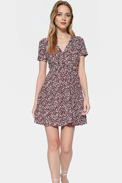 PayBuy Floral Mini Dress Knitted Fabric Comfortable Summer Short Trend Design Stylish Appearance