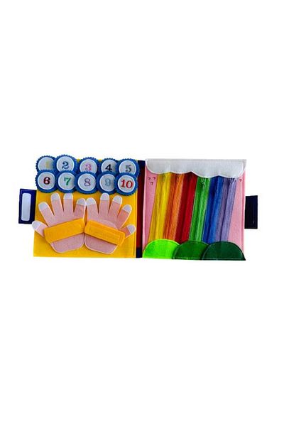 feltland Educational sensory book for children made of felt, 20x20cm, elephant pattern