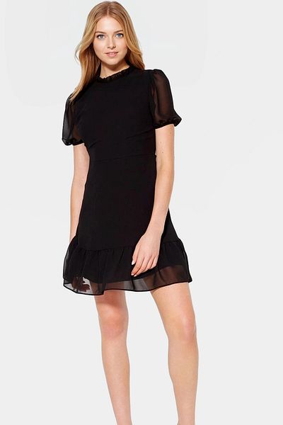 PayBuy Chiffon a Line Mini Dress Balloon Sleeve Summer Casual Comfortable and Stylish Use Special Design