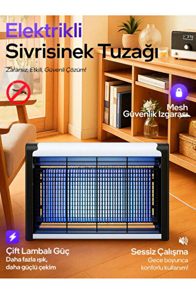 Protonust Elektrikli Sivrisinek Yok Edici Sinek Öldürücü Büyük Boy Gece Lamba...