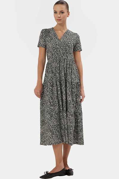 PayBuy Women's Floral Skater Dress Knitted Fabric for Comfortable Casual Style and Stylish Use
