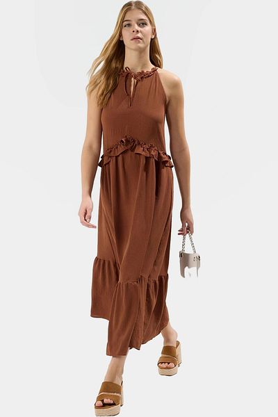PayBuy Women's Maxi Woven Dress Halter Neckline Summer Casual Style Long-Lasting Comfortable Cut Stylish Look