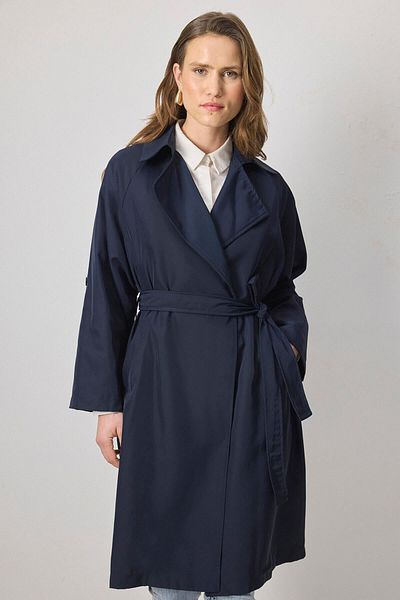 Touché Privé Belted Double-Breasted Trench Coat