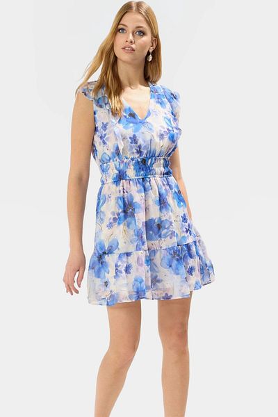 PayBuy Summer Floral Mini Dress Chiffon Woven Lined Skater Modern Style Quality Craftsmanship