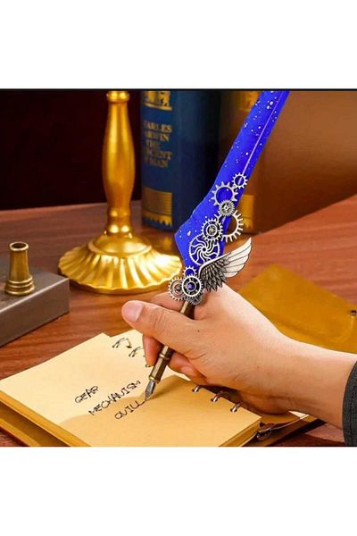 MRShopping Mr Feather Dip Inkwell Set Fountain Pen Calligraphy Pen Office, Lover, Teacher's Day, Christmas Gift