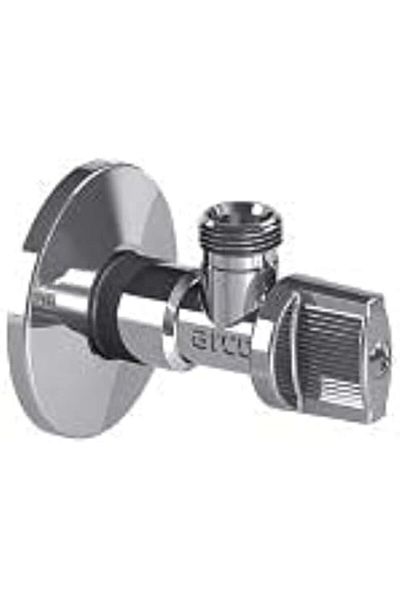 fitto Angle Valve 1/2 Inch Silver, Durable and Reliable, Made from Brass, for Bathroom Applications by FIT