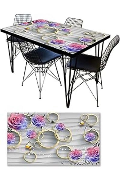 NETWORK ART Stickerart Table Covering Foil Furniture Table Covering Foils Rose Round