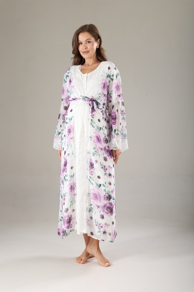 Rimel Homewear طقم ملابس نوم للحوامل من الشيفون