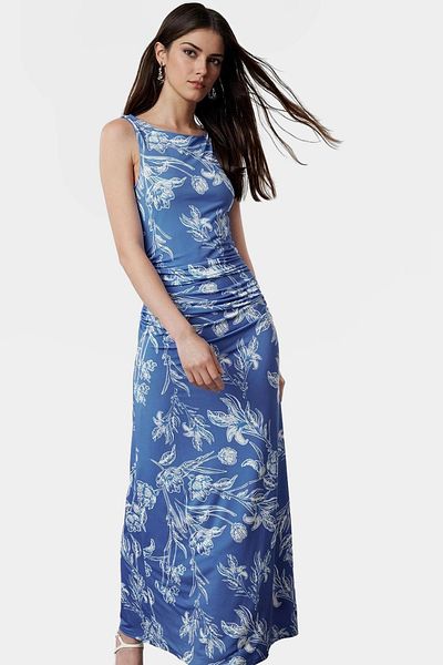 PayBuy Summer Floral Bodycon Dress Maxi Length Knitted Fabric Premium Quality Professional Look Long Lasting