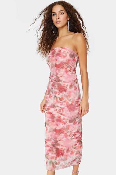 PayBuy Maxi Dress Floral Patterned Stretchy Knitted Fabric Casual Style Special Design Modern Comfortable and Stylish
