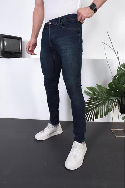 KDY Erkek Slim Fit Erkek Kot Pantolon Erkek Kot Pantolon