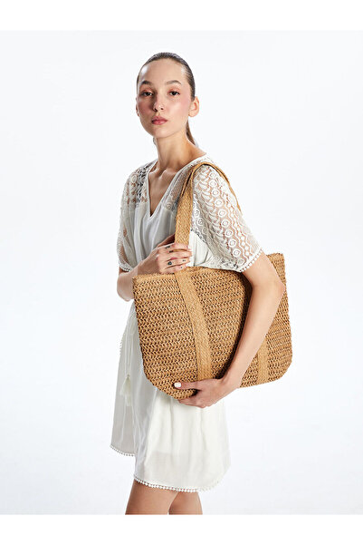 LC Waikiki Özmarka New Season Straw Women's Beach Bag