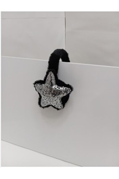 Skygo Cold Protective Soft Plush Winter Earmuff Black Star Sequin