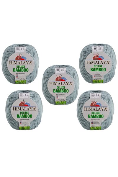 Himalaya Deluxe Bamboo, 5 Yumak, 500g Gram, Cardigan Sweater Yarn 124-41