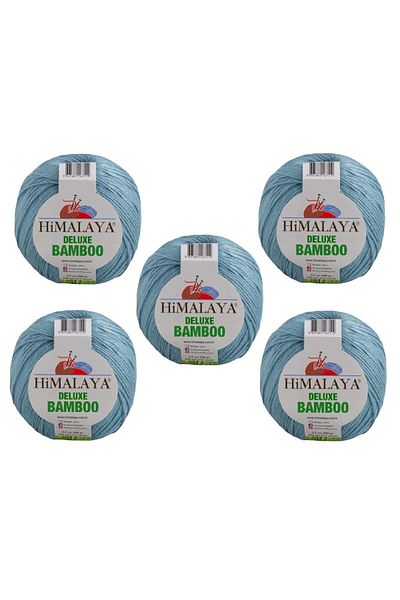 Himalaya Deluxe Bamboo, 5 Yumak, 500g Gram, Cardigan Sweater Yarn 124-19