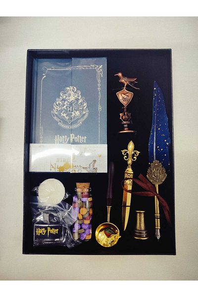 MRShopping Комплект химикалки с магнитен капак за тетрадка MR Harry Potter, комплект химикалки с мастило, специален дизайн, подарък