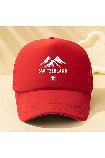 LEIVOR Switzerland Printed Mesh Snapback Hat