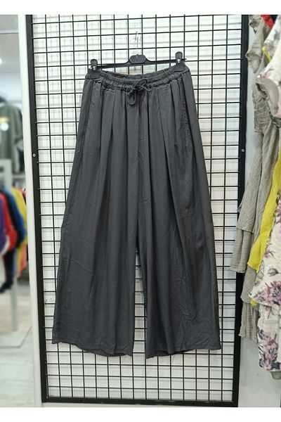 Butik Şans Lyocell Fabric Italian Trousers with Elastic Waist Pocket