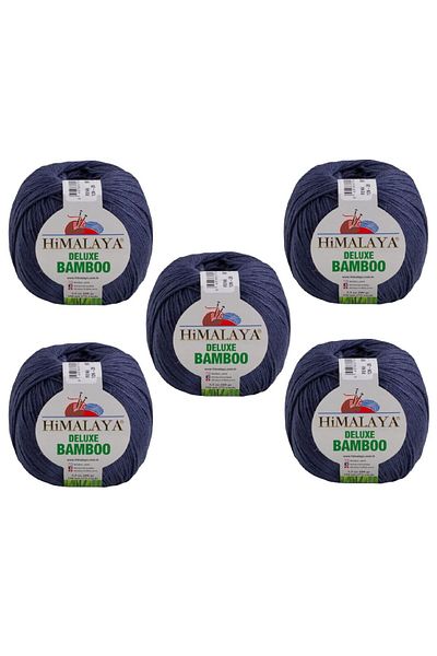 Himalaya Deluxe Bamboo, 5 Yumak, 500g Gram, Cardigan Sweater Yarn 124-28