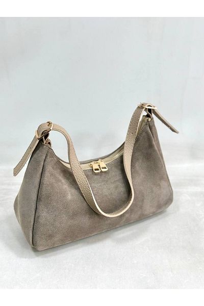 çkn sedat çakan çanta & fular & aksesuar Noelle Genuine Suede Leather Women's Shoulder Bag