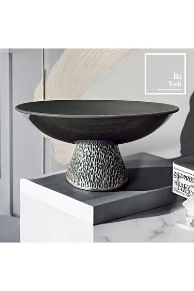 77 Della 77-1 Alüminyum Döküm Dekoratif Kase, 31×16 cm İkramlık Tabak, Yeni E...