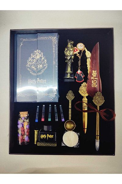 MRShopping Комплект химикалки с магнитен капак за тетрадка MR Harry Potter, комплект химикалки с мастило, специален дизайн, подарък