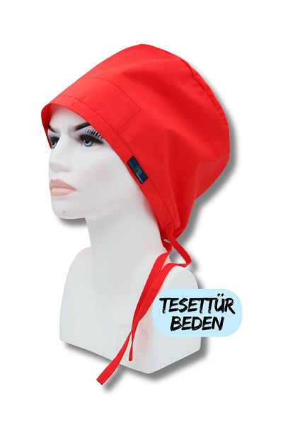 doktorbonem Hijab Size Pomegranate Flower Single Color Surgical Bonnet Doctor Nurse Health Care Hospital Bonnet
