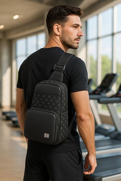 WIWU Luxury Men's Small Shoulder Bag with Fingerprint Lock