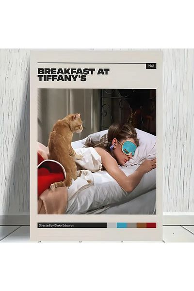 512 STORE Πρωινό στην Tiffany Retro Ταινία Μοντέρνα διακόσμηση Αφίσα χωρίς πλαίσιο