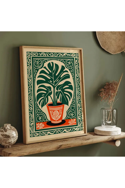 512 STORE Estetik Çiçek Saksı Modern Dekor Çerçevesiz Tablo Poster