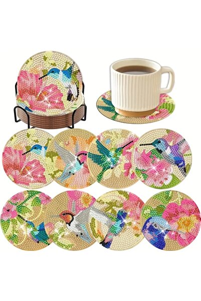 BGA ELMAS BOYAMA BARDAK ALTLIĞI SETİ EĞLENCELİ ELMAS BOYAMA BARDAK ALTLIĞI YE...