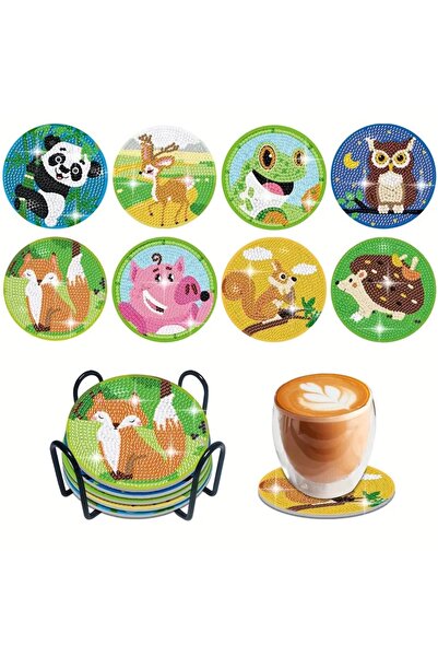 BGA ELMAS BOYAMA BARDAK ALTLIĞI SETİ EĞLENCELİ ELMAS BOYAMA BARDAK ALTLIĞI YE...