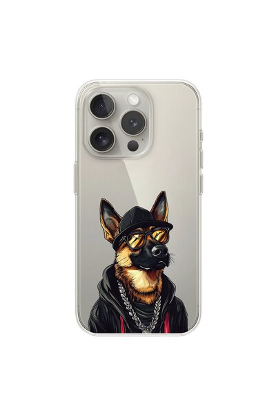 Dali Design حافظة شفافة متوافقة مع هاتف iPhone 13 Pro Max بتصميم Cool Dog