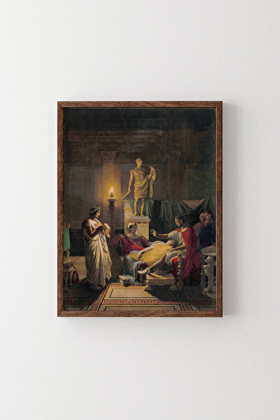 epiqart Reading by Virgil Aeneid - Wood Pattern Frame
