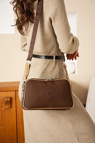 Just Polo Original Women's Brown Mink 5-Compartment Cross Shoulder Bag 236000Pc