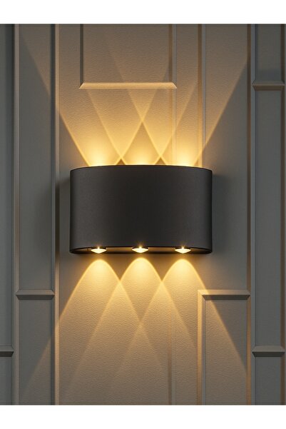 Bs Light Schuar 8011 Haiti Aplik 3+3 Dekoratif Çift Yönlü Aplik 10w 3200k Sarı (Elektrikli)(Pil ile Çalışmaz)