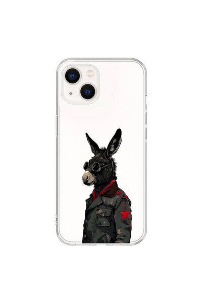 Dali Design حافظة شفافة متوافقة مع هاتف iPhone 13 Mini بتصميم حصان رائع