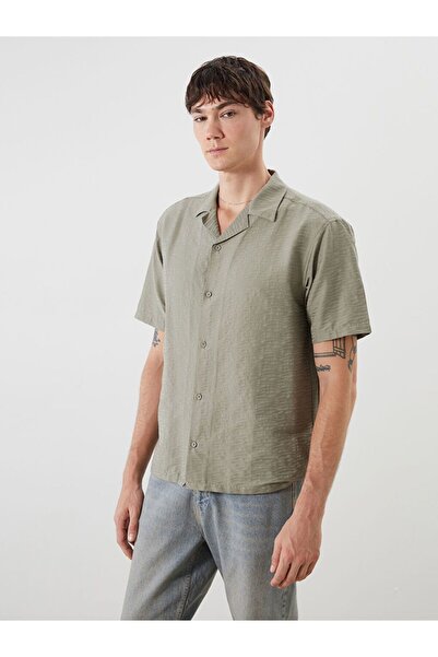 LC Waikiki Xside Comfortable Fit Resort Collar Short Sleeve Patterned Men's S...