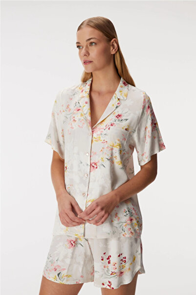 ALFA AKSESUAR 03 Anil 11355 Women's Short Sleeve Shirt and Shorts Set