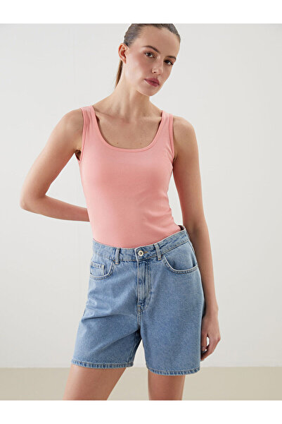 LC Waikiki Νέα σεζόν γυναικεία μονόλεπτα με λαιμόκοψη U - S5EM09Z8