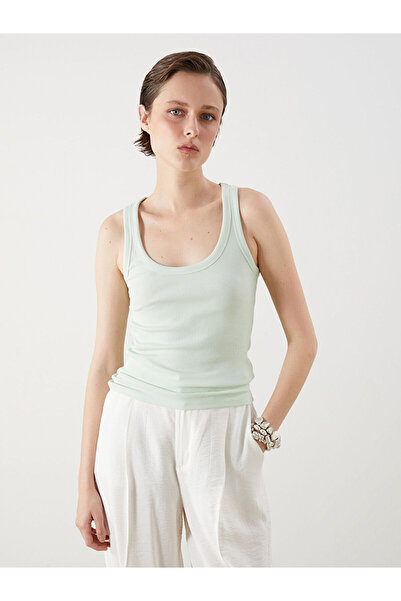 LC Waikiki Tricou pentru femei cu decolteu în U de sezon nou - S5PU79Z8