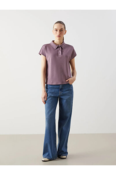 LC Waikiki Mürdüm Oversize Soft Touch Women's T-Shirt