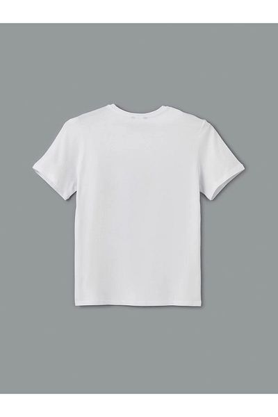 LC Waikiki Tricou pentru bărbați din bumbac pieptănat cu mânecă scurtă cu decolteu