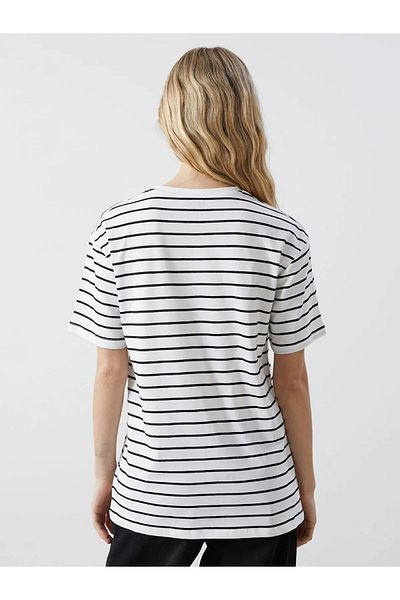 LC Waikiki Tricou de damă cu dungi cu gât