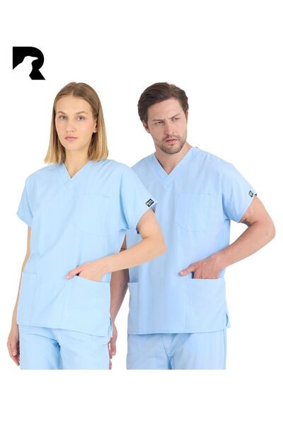 Raven Uniform زي موحد للممرضات والأطباء بأكمام الخفاش للجنسين، زي مستشفى (الجزء العلوي فقط)