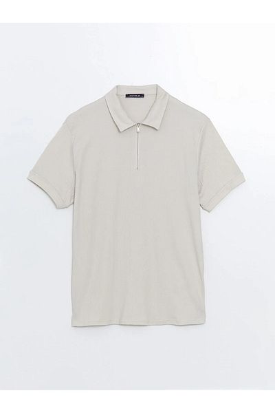 LC Waikiki Polo Neck Short Sleeve Men's Textured T-Shirt