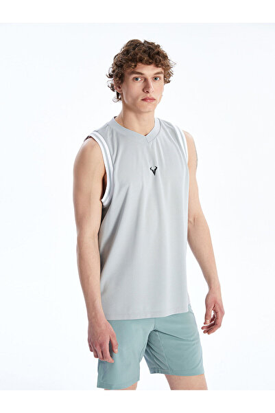 LC Waikiki Özmarka New Season Crew Neck Printed Men's Sleeveless T-Shirt