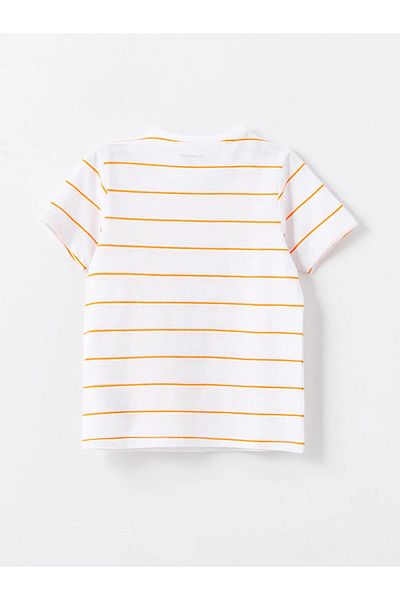 LC Waikiki Crew Neck Striped Short Sleeve Boy's Pajamas Set with Shorts