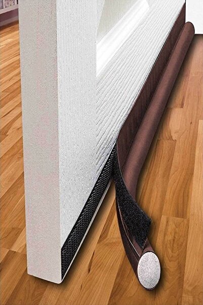 HALL BREATHE Şık Kahverengi Kapı Altı Rüzgar Önleyici Sünger, 90 cm