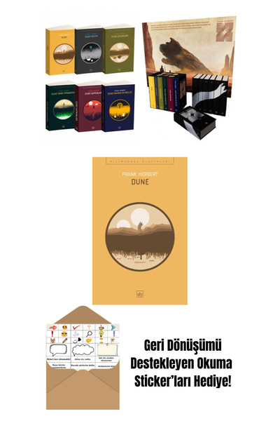İthaki Yayınları Dune Takım Set + Dune Serisi Kutu Set (6 Kitap – Ciltli) + Dune